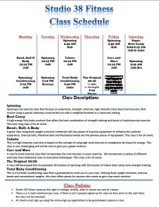 10-2013 class schedule